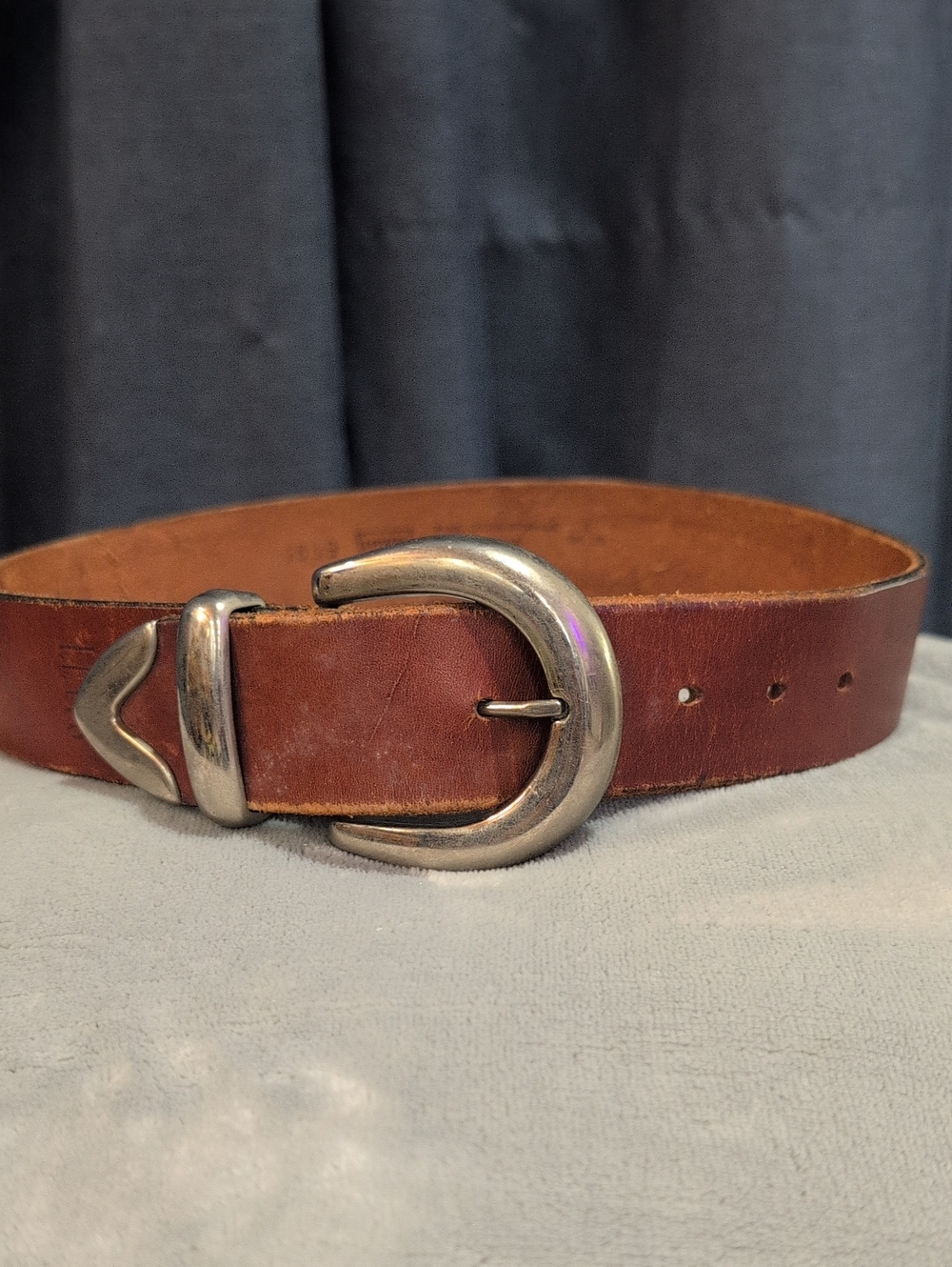 Levi's Brown Leather Belt with Silver Buckle